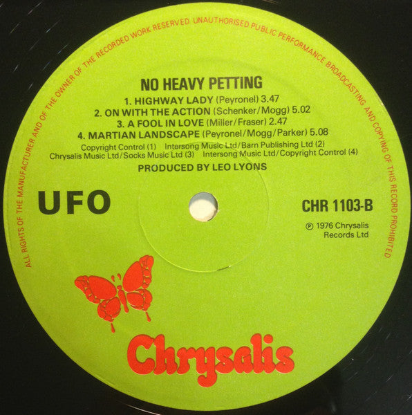 UFO (5) : No Heavy Petting (LP, Album, IRM)