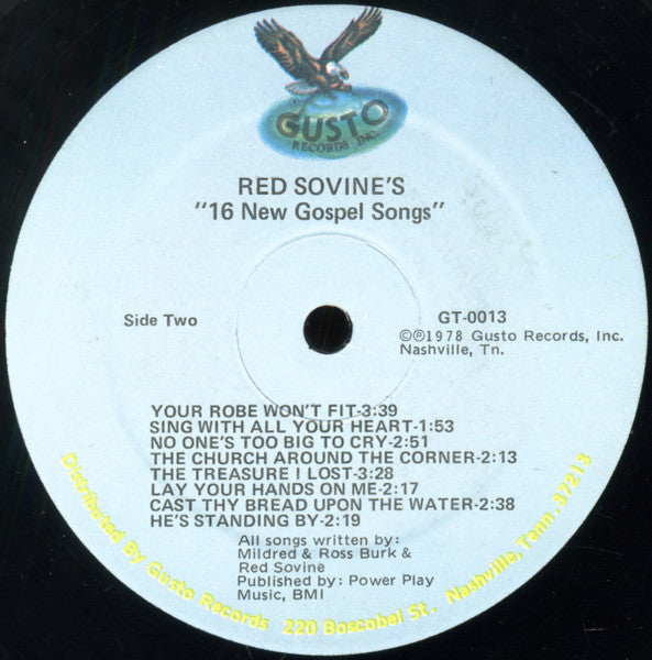 Red Sovine : Red Sovine's "16 New Gospel Songs" (LP, Album)