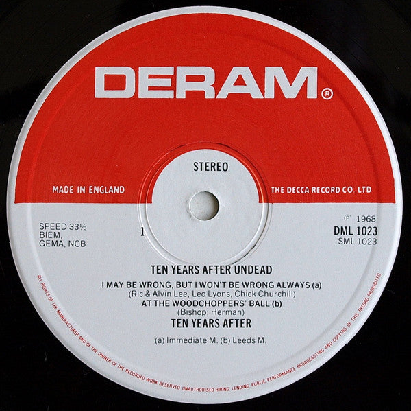 Ten Years After : Undead (LP, Album, RP)