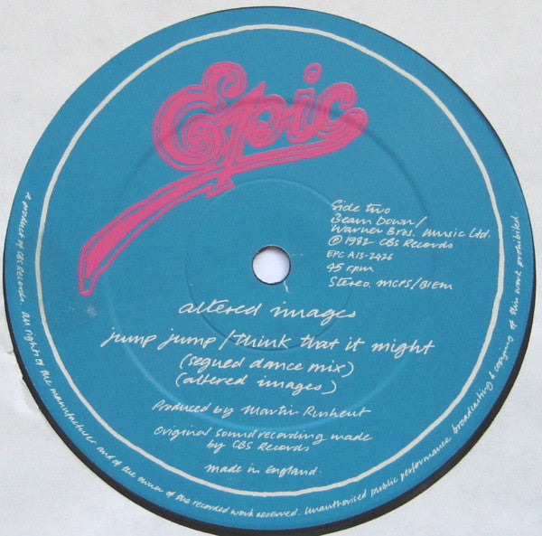 Altered Images : Pinky Blue (3-Track Dance Mix) (12", Single)