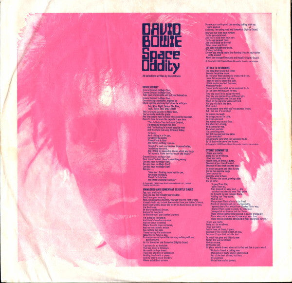 David Bowie : Space Oddity (LP, Album, RE, Tit)