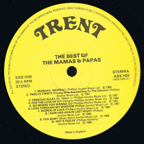 The Mamas & The Papas : The Best Of The Mamas & Papas (LP, Comp)