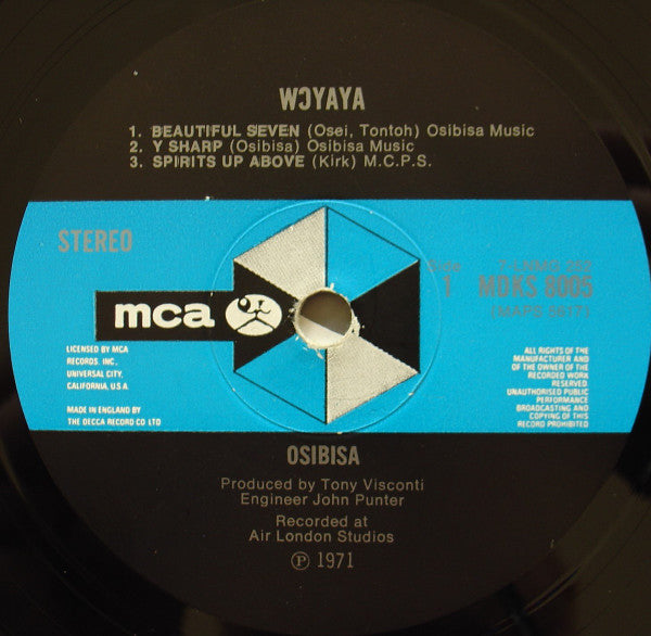 Osibisa : Wↄyaya (LP, Album, Gat)