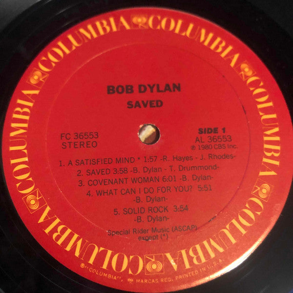Bob Dylan : Saved (LP, Album)