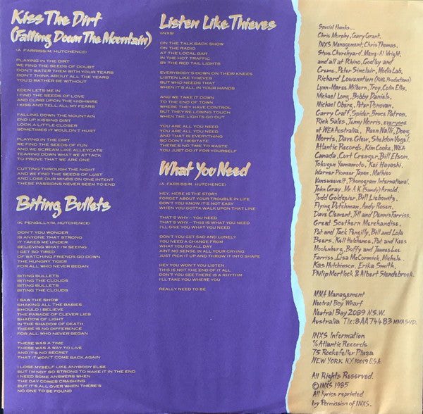 INXS : Listen Like Thieves (LP, Album, SP )