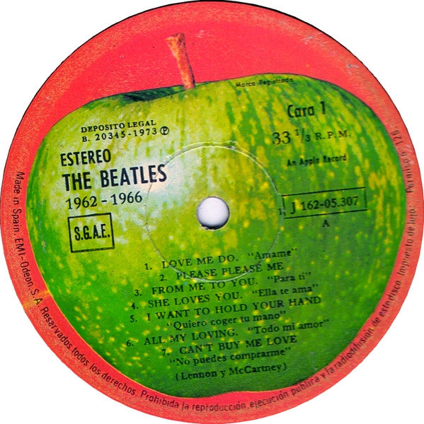 The Beatles : 1962-1966 (2xLP, Album, Comp, Gat)