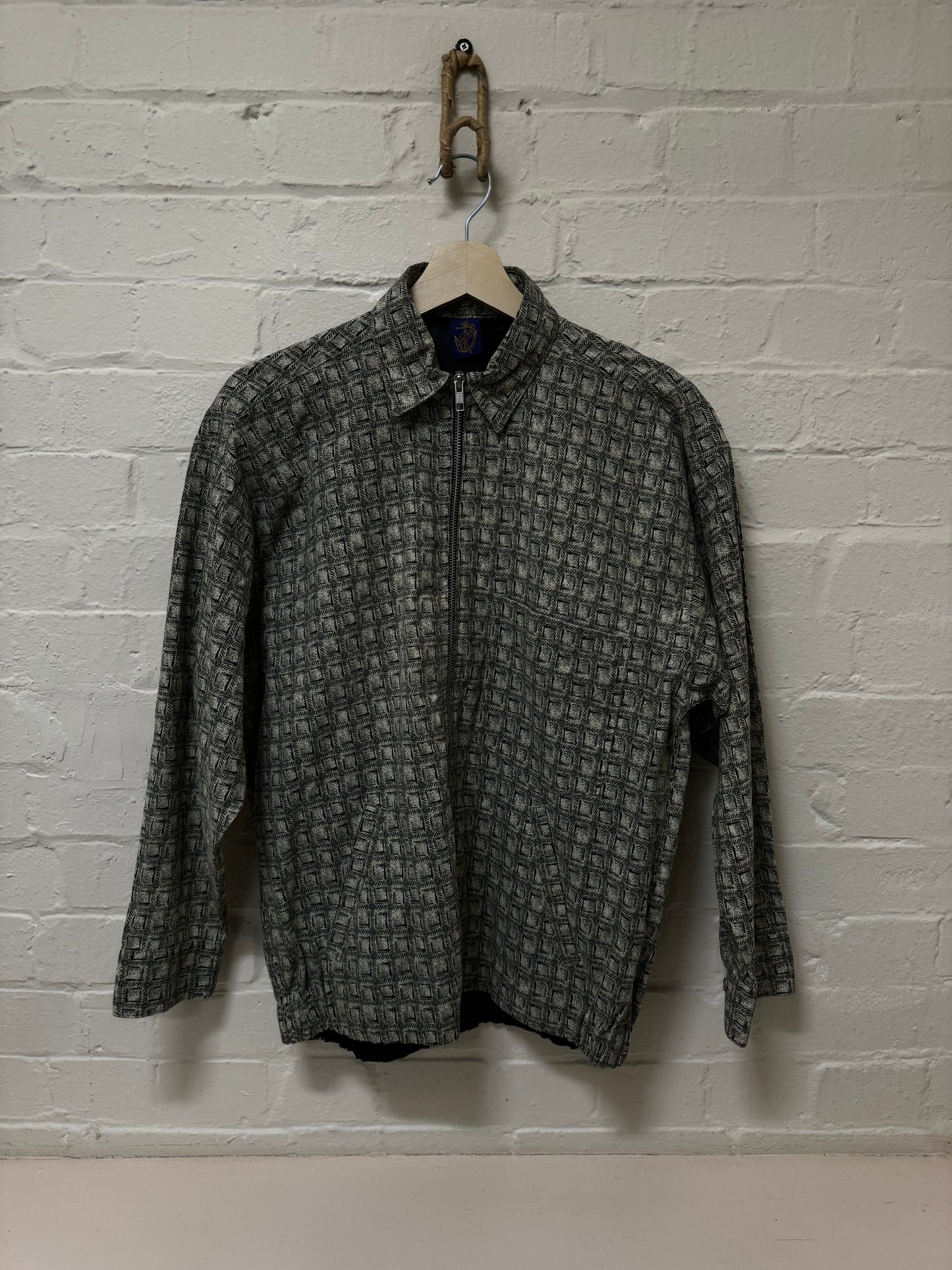 Retro Square Print Shacket