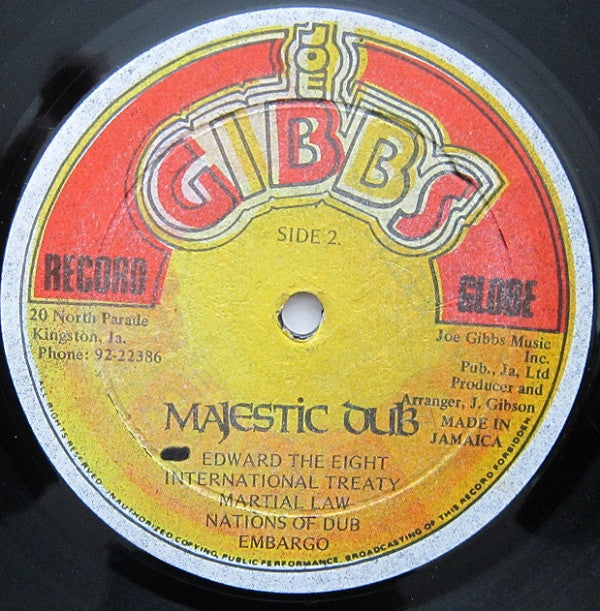 Joe Gibbs & The Professionals : Majestic Dub (LP, Album)