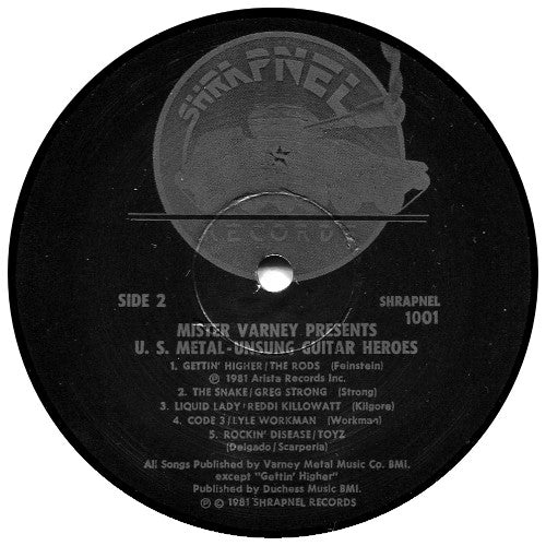 Various : U.S. Metal (Unsung Guitar Heroes) (LP, Album)