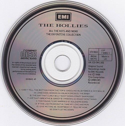 The Hollies : All The Hits And More - The Definitive Collection (2xCD, Comp, Mono)