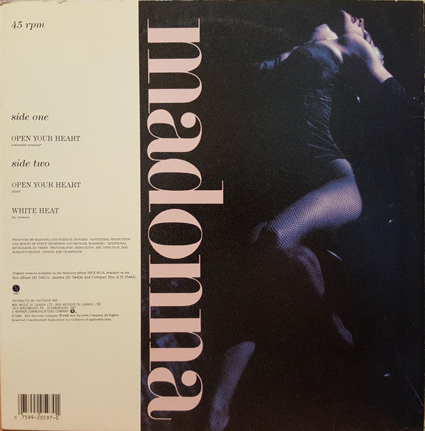 Madonna : Open Your Heart (12", Maxi)