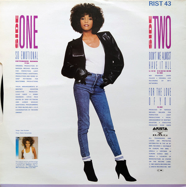 Whitney* : So Emotional (Extended Remix) (12", Single)