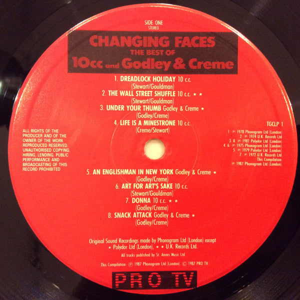 10cc And Godley & Creme : Changing Faces - The Best Of 10cc And Godley & Creme (LP, Comp)