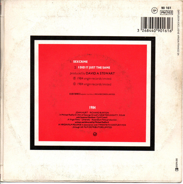 Eurythm!cs* : Sexcrime (Nineteen Eighty-Four) (7", Single, Tra)