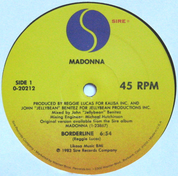 Madonna : Borderline (12", Maxi, Spe)