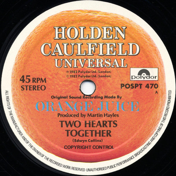 Orange Juice (3) : Two Hearts Together / Hokoyo (10", EP, Single)