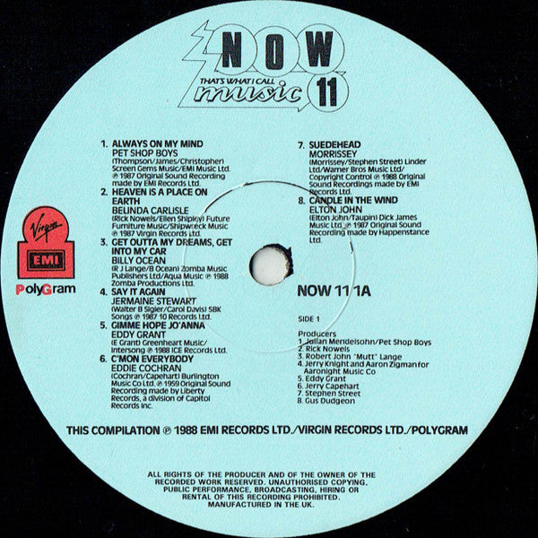 Various : Now That's What I Call Music 11 (2xLP, Album, Comp, EMI)