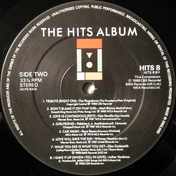 Various : The Hits Album 8 (2xLP, Album, Comp)