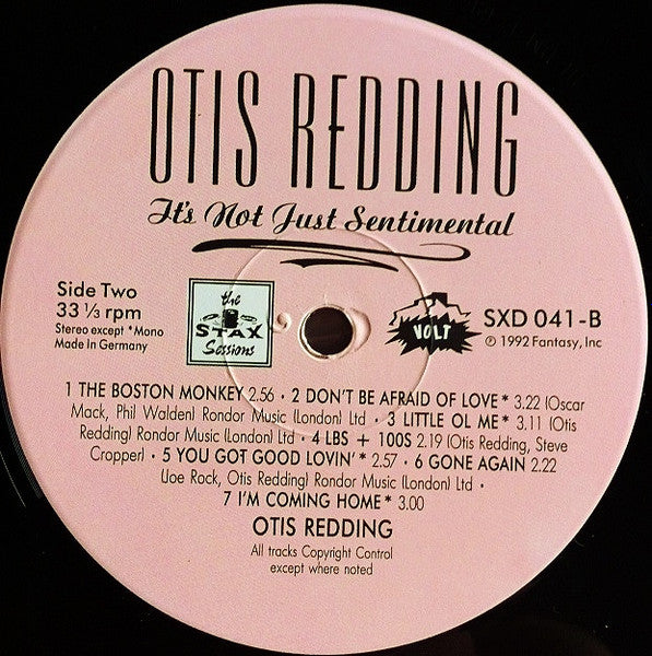 Otis Redding : It's Not Just Sentimental (LP, Pin)