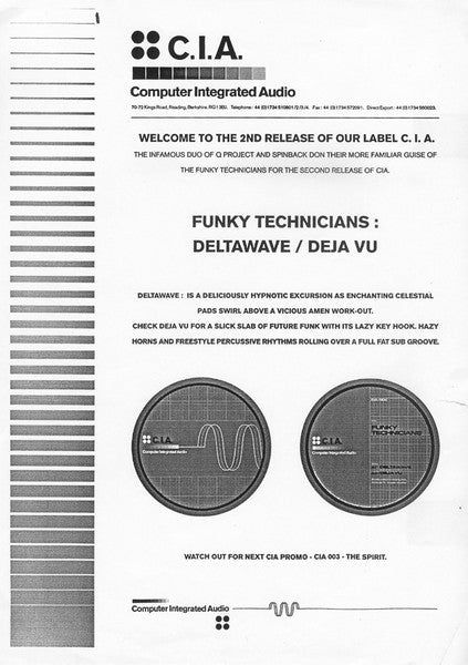 Funky Technicians : Deltawave / Deja Vu (12", Promo)