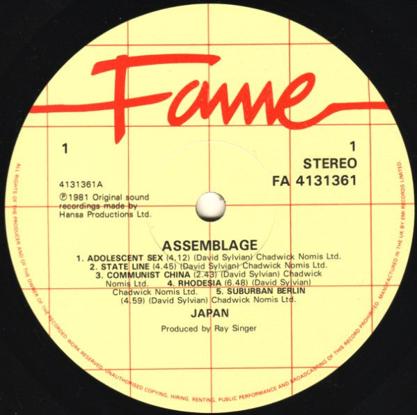 Japan : Assemblage (LP, Comp, RE)