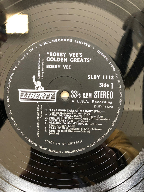 Bobby Vee : Bobby Vee's Golden Greats (LP, Comp)
