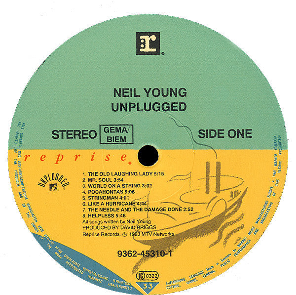 Neil Young : Unplugged (LP, Album)
