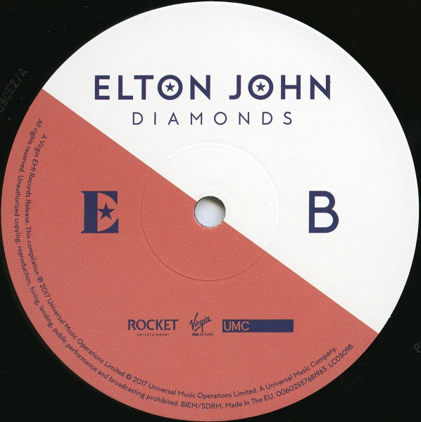 Elton John : Diamonds (2xLP, Comp, RM, Gat)