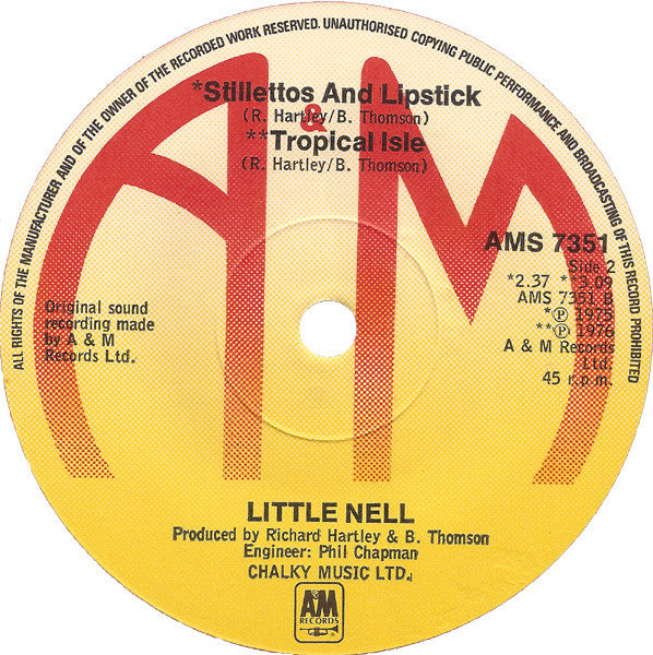 Little Nell : The Musical World Of Little Nell (Aquatic Teenage Sex & Squalor) (7", EP, Red)