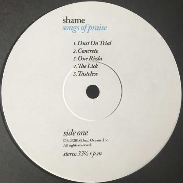 Shame (19) : Songs Of Praise (LP, Album)