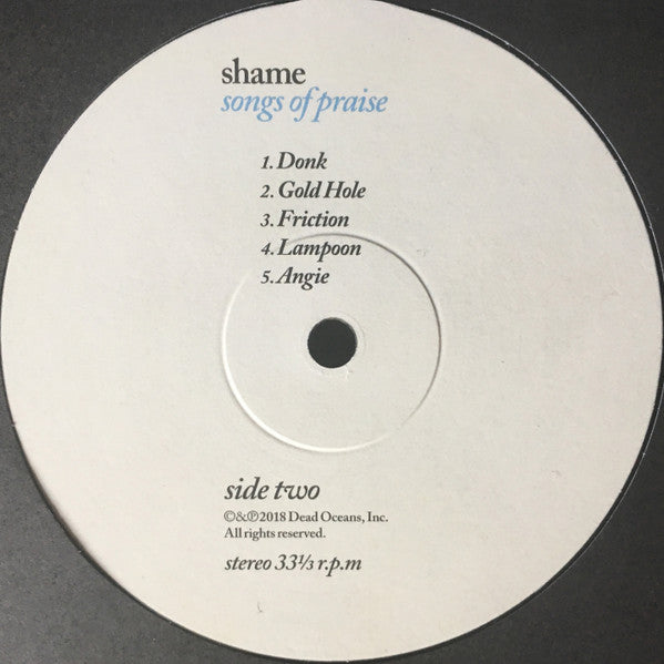 Shame (19) : Songs Of Praise (LP, Album)