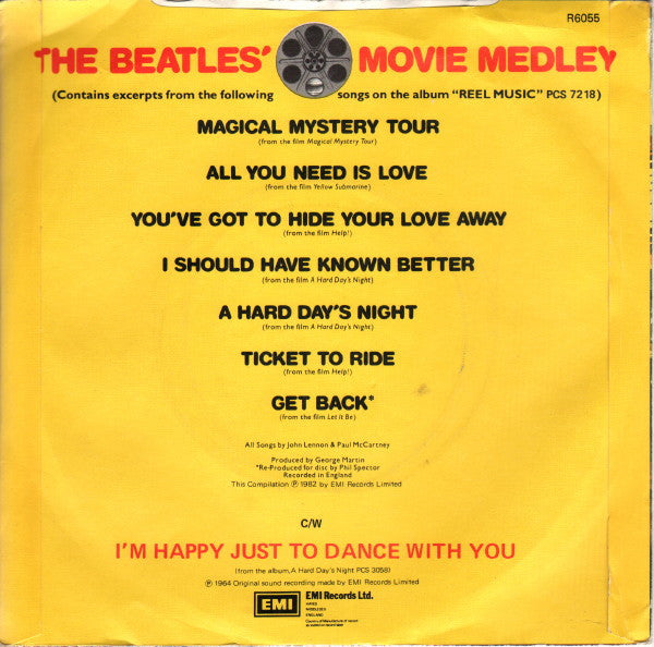 The Beatles : The Beatles' Movie Medley (7", Single)