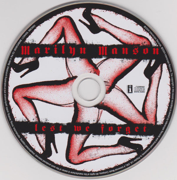 Marilyn Manson : Lest We Forget - The Best Of (CD, Comp, S/Edition, Son)