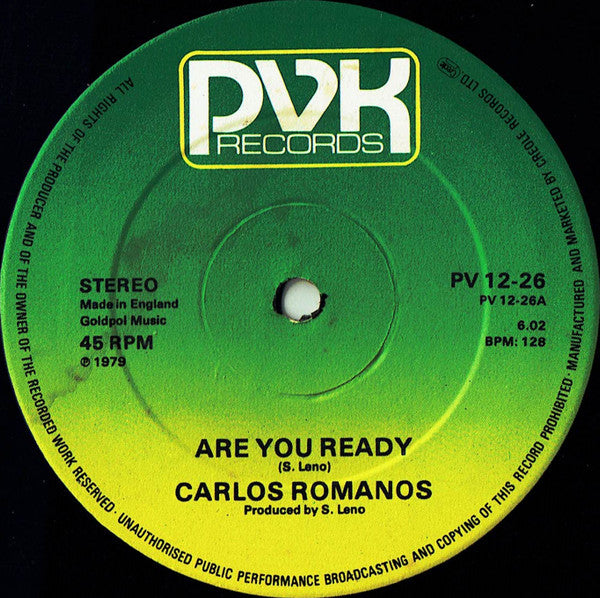 Carlos Romanos : Are You Ready (12")