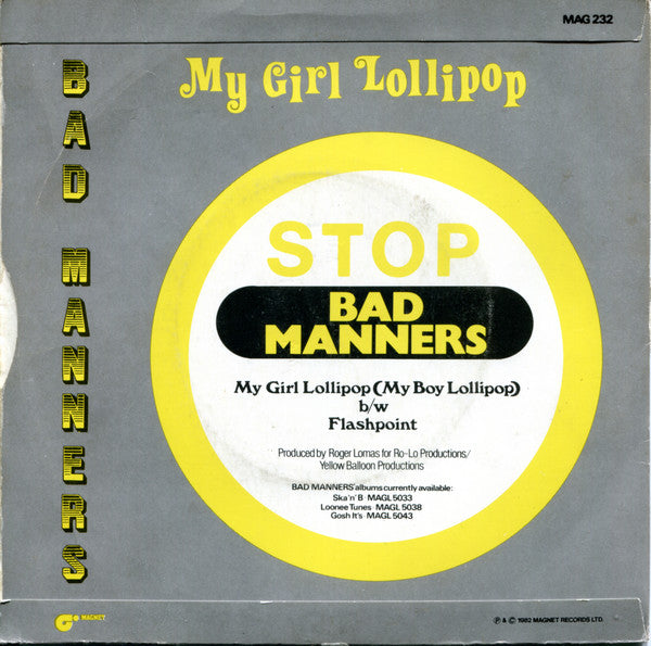 Bad Manners : My Girl Lollipop (7", Single, Lar)