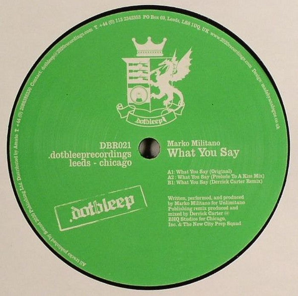 Marko Militano : What You Say (12")