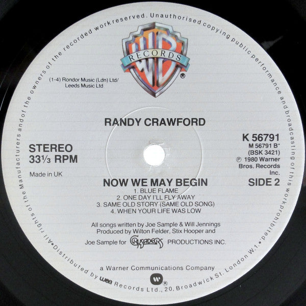 Randy Crawford : Now We May Begin (LP, Album)