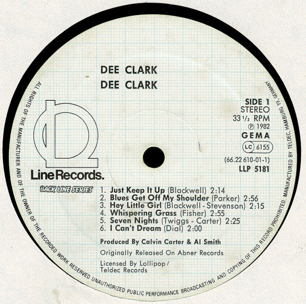 Dee Clark : Dee Clark (LP, Album, Mono, RE)