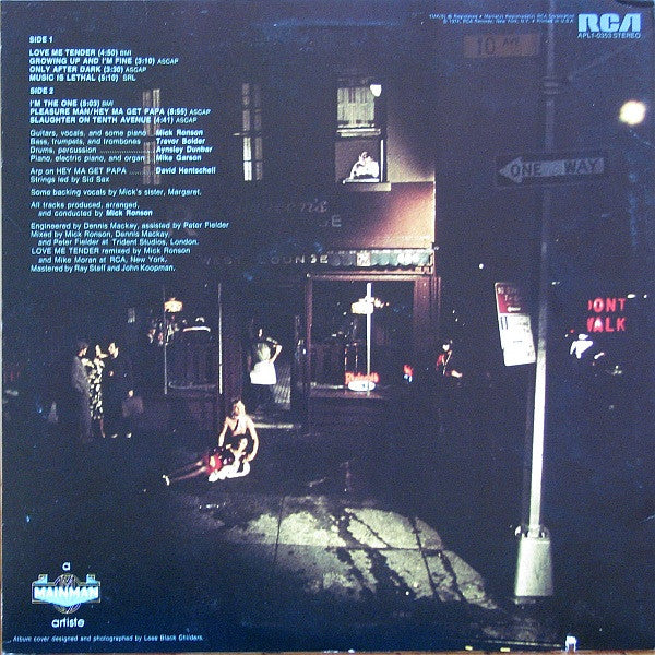 Mick Ronson : Slaughter On 10th Avenue (LP, Album, Ind)
