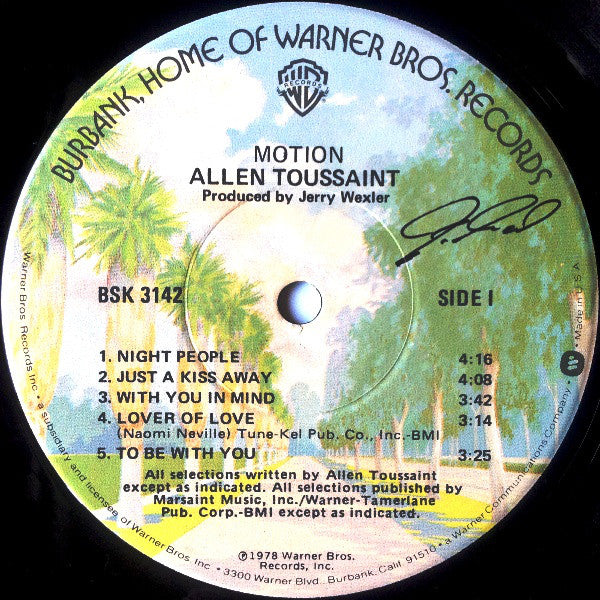 Allen Toussaint : Motion (LP, Album)
