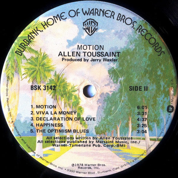 Allen Toussaint : Motion (LP, Album)