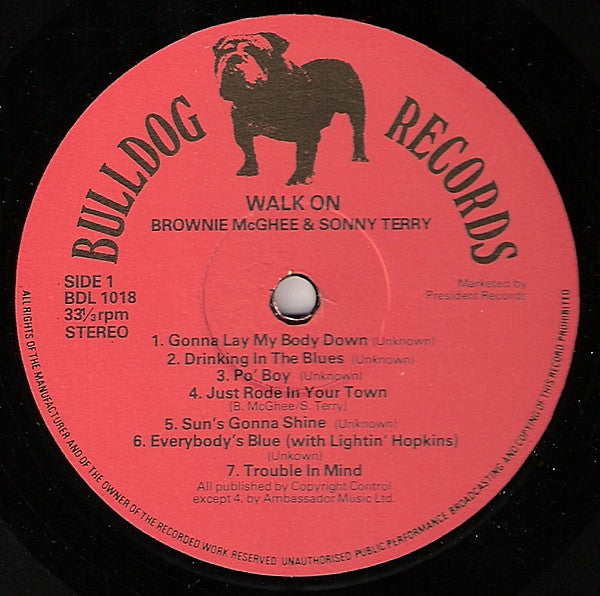Sonny Terry & Brownie McGhee : Walk On (LP)