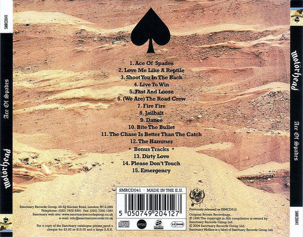 Motörhead : Ace Of Spades (CD, Album, RE)