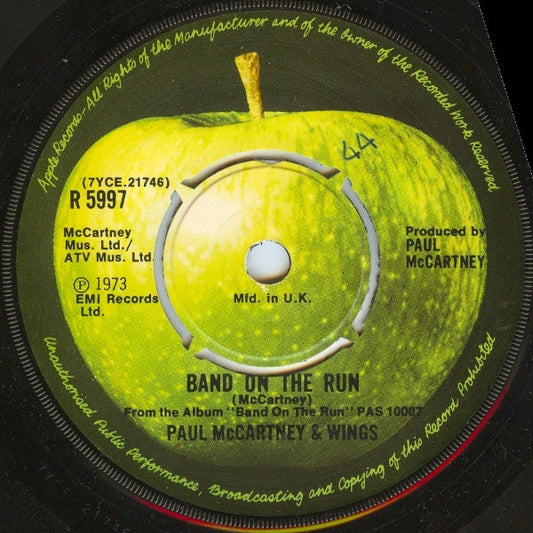 Paul McCartney & Wings* : Band On The Run (7", Single)