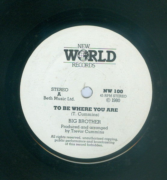 Big Brother (26) : To Be Where You Are	 (7", Single)