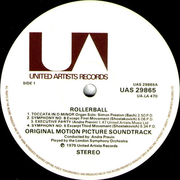 Andre Previn* : Rollerball (Original Soundtrack Recording) (LP)