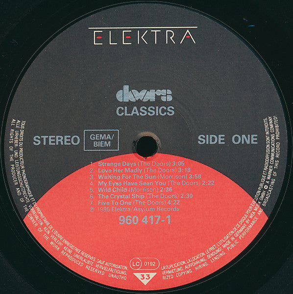 The Doors : Classics (LP, Comp, RM)