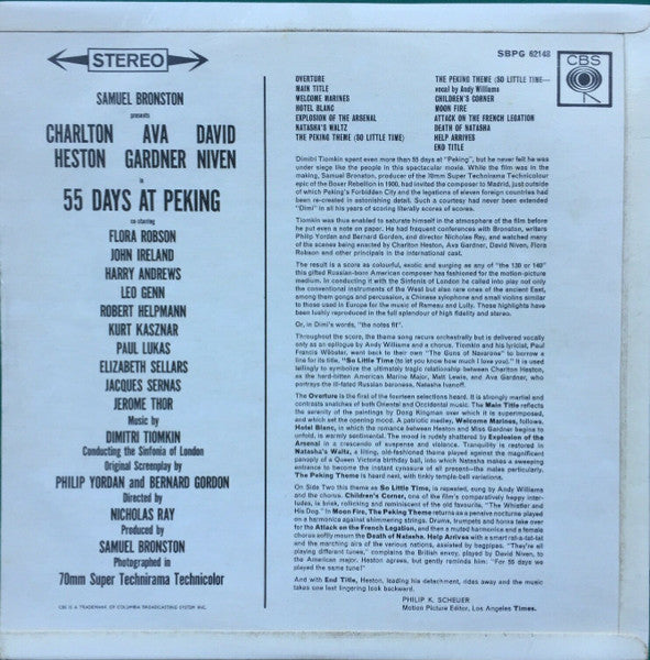 Dimitri Tiomkin : 55 Days At Peking (The Original Soundtrack Recording) (LP, Album)