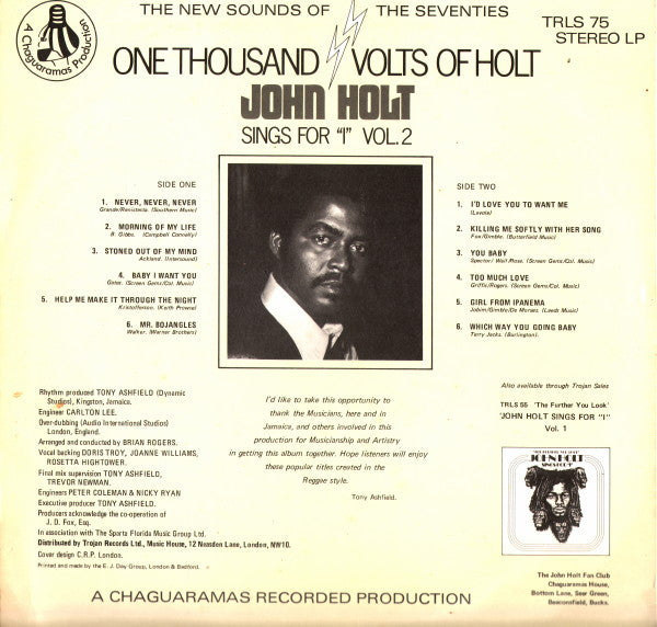 John Holt : One Thousand Volts Of Holt (LP, Album)