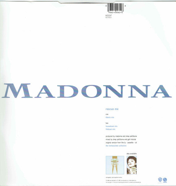Madonna : Rescue Me (12", Single)